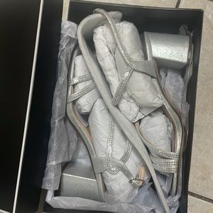 Nina silver dressy heels